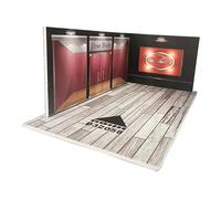 1:24 Scale Car Garage Display Case Miniature Layout Collectibles with Lights Red 20.4x11.6x7.9 cm