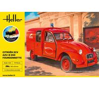 Heller 58701 - 1:24 Starter Kit Citroen 2CV AZU-B 250 Fourgonnette - New