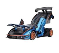 1/24 Scale Diecast Car Model 1:24 for Lamborghini for Essenza SCV12 Track Version Supercar Alloy Die-cast Mdoel Car Sound & Light Collect (Batteries Not Included)(Blue)