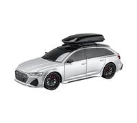 1/24 Scale Diecast Car Model 1:24 for Rs6 Alloy Car Model Sound And Light Pull Back Toy Off-Road Station Wagon Collection Decoration Battery not included(Silver)