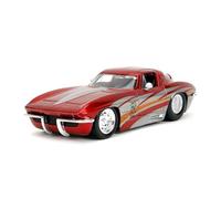 1:24 Scale For CORVETTE STINGRAY 1963 Antique Classic Model Cars Finished Miniature Vehicle Collection Display Simulation Vehicle Playset(White)