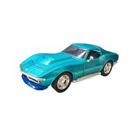 1:24 Scale For Corvette Stingray ZL1 1969 Antique Classic Model Finished Miniature Vehicle Collection Display Simulation Vehicle Playset(Blue 1)