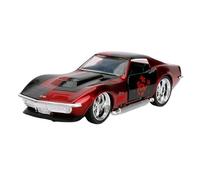1:24 Scale For Corvette Stingray ZL1 1969 Antique Classic Model Finished Miniature Vehicle Collection Display Simulation Vehicle Playset(Red)