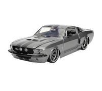 1:24 Scale For Ford Shelby GT500 1967 Antique Classic Model Finished Car Model Party Scene Ornaments Simulation Vehicle Playset(Gray 1)