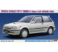1:24 Scale Hasegawa Toyota Starlet EP71 Turbo S Late Version Car Model Kit HC32