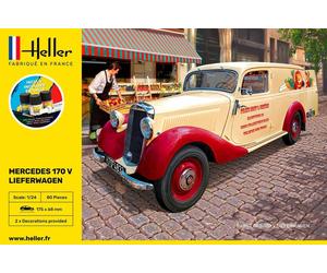 1:24 Scale Heller STARTER KIT - Mercedes Benz MB170 Lieferwagen Van Model Kit