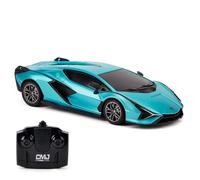 1:24 Scale Officially Licensed RC Lamborghini Sián FKP 37, Blue Lambo Sport Racing Hobby Toy Car Model Vehicle for Boys Girls and Adults Gift