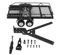 1/24 Scale RC Trailer for SCX24 / FCX24 Crawlers | Dual Axles Iron Construction for Large Loads | Secure - Grip Tires for Rough Terrains | DIY Enhancement Parts for RC Cars