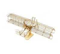 1/24 Scale Wright-Flyer I Wooden Model Kit | Open Frame Biplane Aircraft Assembly, Precision-Cut Wood Construction, Aviation History Desktop Display for Collectors