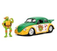 Teenage Mutant Ninja Turtles 1:24 1959 Volkswagen Drag Beetle Die-cast Car & 2.75" Michelangelo Figure, Toys for Kids and Adults