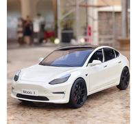 1:24 Tesla Model 3 Model Y Alloy Car Model Diecast Metal Toy Vehicles Car Model Simulation Sound and Light Collection Kids Gifts Model 3 gray boxed