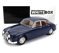 Cochesdemetal Metal (Diecast) Model Car Sculpture, Blue, Classic Cars, Classic Style, Tabletop, Polished Finish, Jaguar MK II, 1:24 Scale, In Stock