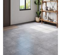 (#1) 24Pcs 5m² Square Marble Effect Self Adhesive Floor