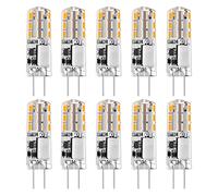 1.24W G4 LED Bulbs Replace 20W Halogen Bulbs Warm White 3000K 12V AC/DC 93LM No Flicker Non-Dimmable, Pack of 10