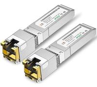 1.25/2.5/5/10G-T SFP+ to RJ-45 Transceiver, 10G Copper SFP+ CAT6a Module, Auto-Negotiation, Up to 30m, for Cisco SFP-10G-T-S, Ubiquiti UniFi UF-RJ45-10G, Meraki, TP-Link, Mikrotik, Netgear and More