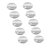 1.25" Aluminum Tag 2-Hole Silver, 10 Pack by Lucky Line
