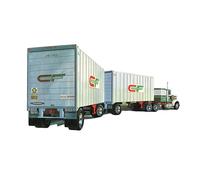 AMT Ertl AMT1132/06 1/25 Double Header Tandem Van Trailer Model Building