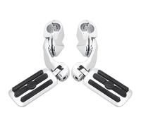 1 25 Inch Motorcycle Highway Foot Pegs Engine Guard Footrest Compatible With Road King Street And Sportster XL1200 883 Models(Chrome Set)