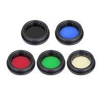 1.25 Inch Telescope Eyepiece Lens Color Filter Set, Optical Glass Planetary Observation Filters with Aluminum Alloy Frame, for Moon Jupiter Saturn Nebula Deep Sky
