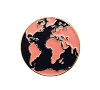 1.25" Planet Soft Enamel Pin - World Globe Earth Day Hiking Lapel Pins Brooches for Backpacks, Jackets, Hats, Clothes, Bags, Teens, Girls, Boys, Men- Pinback Buttons & Charms