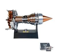 1/25 Simulation Aircraft Turbojet Engine Rotatable Model - TR900 Turbofan Engine with Light, Adjustable Speed Jet Fan11in/28cm with Light for Mechanical Lovers (#1)