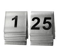 1-25 Stainless Steel Number Tent Table Number for Restaurants Cafes Bars