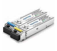 1.25G SFP Module BIDI WDM Transceiver, 20KM Simplex LC DDM Optical fiber transceiver Tx1310/Rx1550nm for Cisco GLC-BX-20U, Cisco GLC-BX-20D, Ubiquiti, Mikrotik, D-Link, Supermicro, Netgear