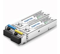 1.25G SFP Module BIDI WDM Transceiver, 3KM Simplex LC DDM Optical fiber transceiver Tx1310/Rx1550nm for Cisco GLC-BX-U and GLC-BX-D, Ubiquiti, Mikrotik, D-Link, Supermicro, Netgear