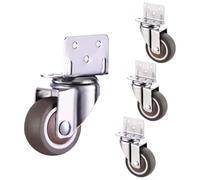 1.25Inch Silent Swivel Caster Wheels for Furniture 4Pack LShaped Replacement Wheels 48kg Load Capacity for Cabinets and Workbenches HeavyDuty Mobility