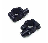 1" 25mm Handlebar M10 10mm Mirror Clamps Mount Adaptor for Dual Sport Cruiser Chopper Dirt Bike Cruiser ATV Off-Road Custom (Black)
