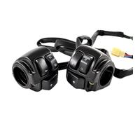 1" 25mm Motorcycle Handlebar Control Switch Compatible With Softail Sportster V-Rod 1996 2012 Chrome Black Handle Switch Universal Fit Aftermarket Replacement(Black Switch)