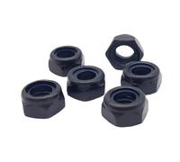 1/25pcs M2 M2.5 M3 M4 M5 M6 M8 M10 M12 M14 M16 Black 304 Stainless Steel Hexagonal Hex Self-locking Nylon Insert Lock Nut(2pcs M14)