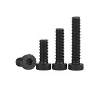 1/25Pcs M3 M4 M5 M6 M8 M10 M12 M16 DIN7984 Grade 8.8 Steel Black Allen Hex Hexagon Socket Thin Short Profile Cap Head Screw Bolt(4mm,10pcs M5)