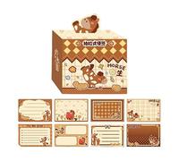 1/2Box Cartoon Pony Retractable Sticky Note Tape, Tearable Sticky Note Paper Message Notes