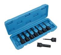 1/2in Drive Deep Spline Triple Square Sockets Impact Impacted 4 - 16mm 9pc