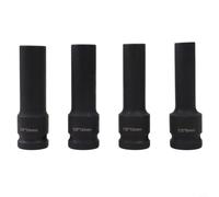 1/2in Drive Hex Socket Adapter 13mm 78mm Length | Chrome vanadium steel, 8mm size, high hardness, for durable construction, black finish