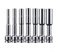 1/2in Drive Hex Socket Adapter 8-19mm Chrome Vanadium Steel(12mm) | CR-V steel construction, high hardness, for impact resistant, fits electric and pneumatic tools, black finish