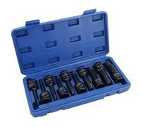 1/2in Drive Impacted Deep Spiral Flute Screw Extractor Removal Set 3-22mm