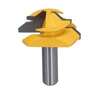 1/2in Shank Router Bit 45 Degree Woodworking Milling Cutter Precision Alloy Blade Cabinet Door Drawer CNC Hand Tool for Wood MDF Plywood (2in)