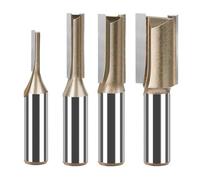 1/2in Shank Straight Router Bit Single Double Flute Bit Tungsten Carbide Milling Cutter Woodworking Tool(19mm)