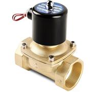 1/2inch-2inch Normally Closed Brass Solenoid Valve, 220VAC 12VDC 24VAC Direct Acting Motorized Valve 1pc(1-1/4inch,24VAC)