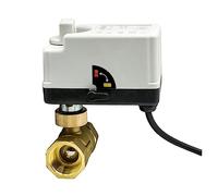 1/2inch 3/4inch 1inch 2inch Motorized Ball Valve 220V 12V 24V 3-Wire 2 Control Brass Electric with Manual Switch 1Pcs(24VDC-CR02,DN15)