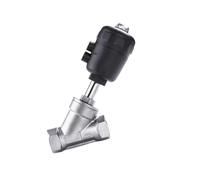 1/2inch 3/4inch 1inch High Strength Female Thread Seat Valve, BSP Steam Pneumatic Angle Seat Valve 1pc(3/4 inch,Plastic Head_Normally Open)