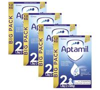 1.2kg Aptamil 2 Follow On Baby Milk Suitable For 6-12 Months Formula Pack of 4