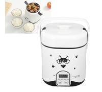 1.2L Mini Rice Cooker, Portable Travel Rice Cooker for Car, 12V Non Stick Pot, Reservation, Safe Design, Stainless Steel Inner Tray, Compact Size for Cars
