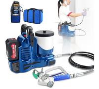1.2L Portable Airless Paint Sprayer, 500W Cordless Spraying Machine with 21V Battery, 15MPa High Pressure for Interior/Exterior Walls, Fence