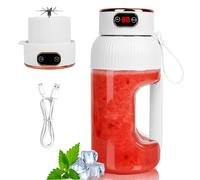 1.2L Portable Blender, USB Rechargeable Traveling Portable Fruit Veggie Juicer Cup with Handle, 10 Blades & Digital Display, Smoothie Maker for Shakes and Smoothies Mini Blender for Gym Office Sports