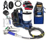 1.2l Portable Paint Sprayer, 750w Airless Paint Sprayer, With 1.2l Capacity Cartridge, 6-Level Adjustable Pressure, 12.5 Mpa Pressure, 2l/Min Flow Rate, For Walls, Ceilings, Fences, Terraces