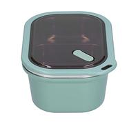 1.2L Stainless Steel Box, Durable Food Storage Container, Proof Design for Office, School or Picnic, Easy to Clean, 7.9 X 5.5 X 3.1in (1.2L-Double Layer-Green)