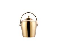 1.2L Stainless Steel Ice Bucket with Lid Double Layer Champagne for Bar Party for Wine or Champagne Bottles(Gold)